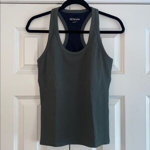 All Access Bandier l Session Ribbed Tank Olive Green Size XL